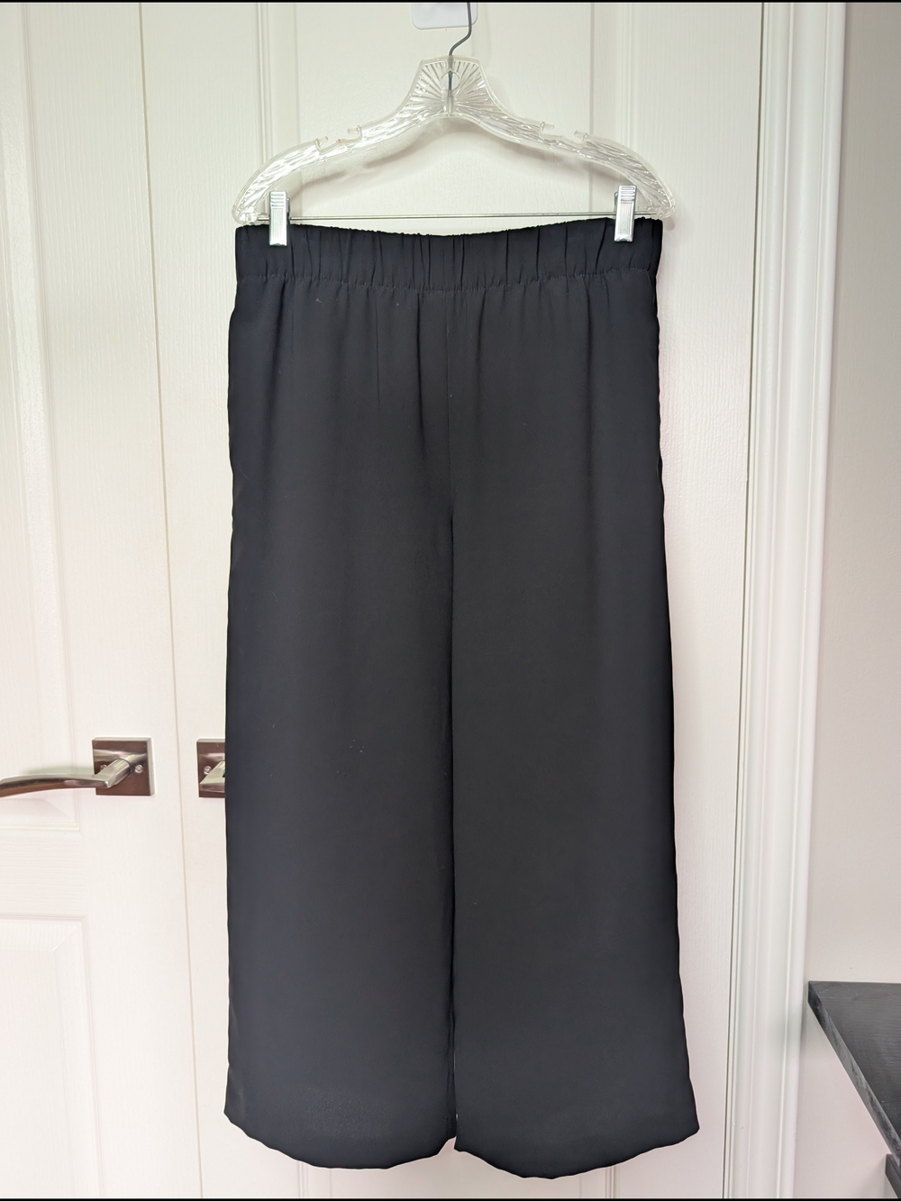 H&M Black Wide-Leg Elastic Waist Pants